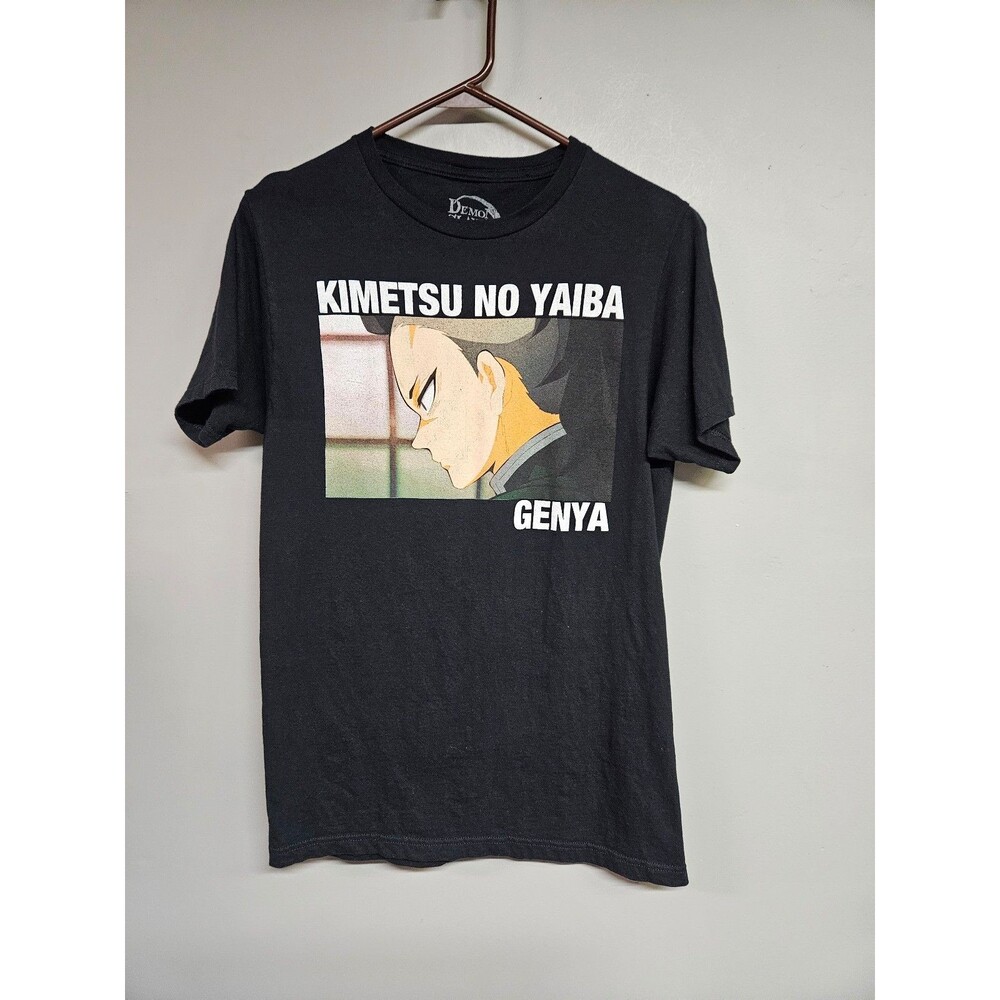 Demon Slayer Kimetsu no Yaiba Genya black T-Shirt small